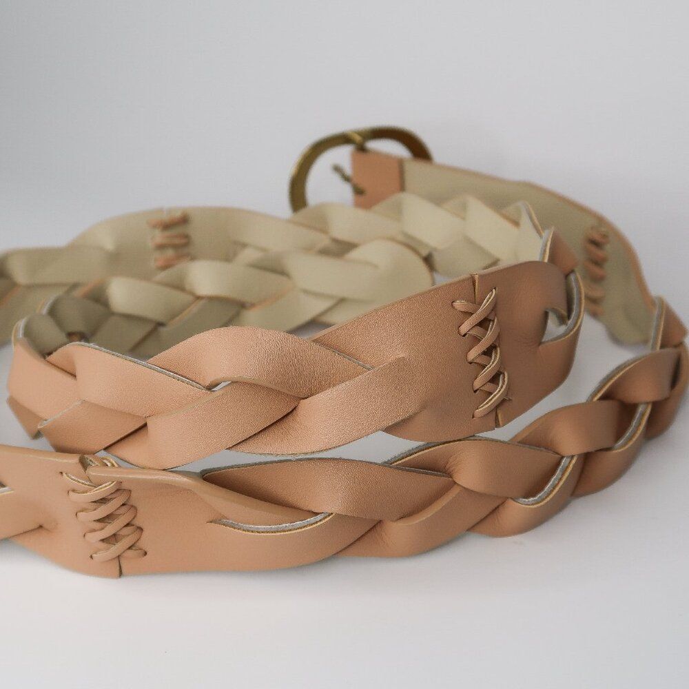 Womens Beige Cream‎ Braided Belt Size 2X - Picture 3 of 4